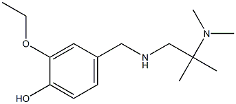 4-({[2-(dimethylamino)-2-methylpropyl]amino}methyl)-2-ethoxyphenol Struktur