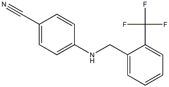 4-({[2-(trifluoromethyl)phenyl]methyl}amino)benzonitrile Struktur