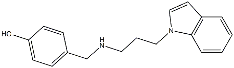 4-({[3-(1H-indol-1-yl)propyl]amino}methyl)phenol Struktur