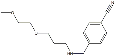 4-({[3-(2-methoxyethoxy)propyl]amino}methyl)benzonitrile Struktur