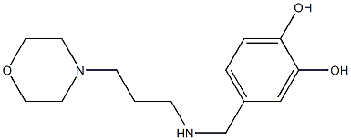 4-({[3-(morpholin-4-yl)propyl]amino}methyl)benzene-1,2-diol Struktur