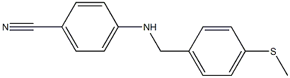 4-({[4-(methylsulfanyl)phenyl]methyl}amino)benzonitrile Struktur