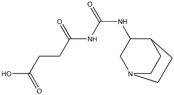 4-({1-azabicyclo[2.2.2]octan-3-ylcarbamoyl}amino)-4-oxobutanoic acid Struktur