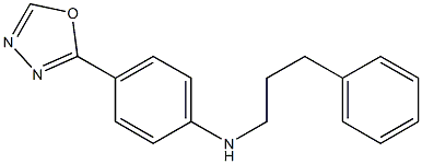 4-(1,3,4-oxadiazol-2-yl)-N-(3-phenylpropyl)aniline Struktur