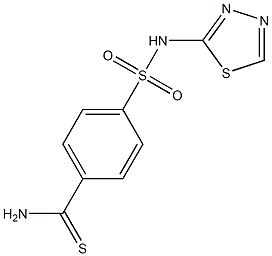 4-(1,3,4-thiadiazol-2-ylsulfamoyl)benzene-1-carbothioamide Struktur