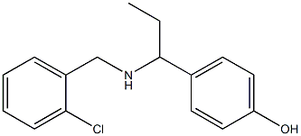 4-(1-{[(2-chlorophenyl)methyl]amino}propyl)phenol Struktur