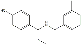 4-(1-{[(3-methylphenyl)methyl]amino}propyl)phenol Struktur