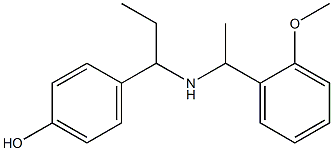 4-(1-{[1-(2-methoxyphenyl)ethyl]amino}propyl)phenol Struktur