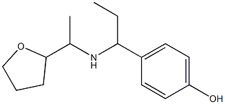 4-(1-{[1-(oxolan-2-yl)ethyl]amino}propyl)phenol Struktur