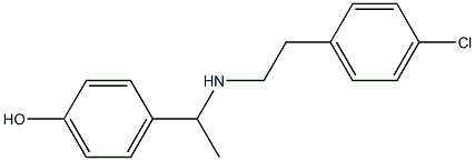 4-(1-{[2-(4-chlorophenyl)ethyl]amino}ethyl)phenol Struktur