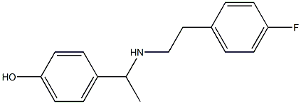 4-(1-{[2-(4-fluorophenyl)ethyl]amino}ethyl)phenol Struktur