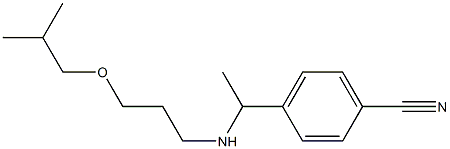 4-(1-{[3-(2-methylpropoxy)propyl]amino}ethyl)benzonitrile Struktur