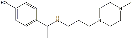 4-(1-{[3-(4-methylpiperazin-1-yl)propyl]amino}ethyl)phenol Struktur