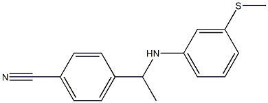 4-(1-{[3-(methylsulfanyl)phenyl]amino}ethyl)benzonitrile Struktur