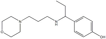 4-(1-{[3-(morpholin-4-yl)propyl]amino}propyl)phenol Struktur