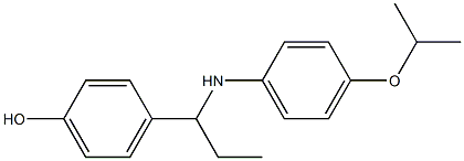 4-(1-{[4-(propan-2-yloxy)phenyl]amino}propyl)phenol Struktur