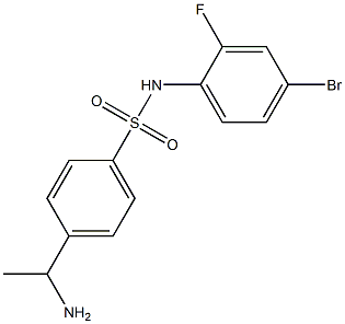 4-(1-aminoethyl)-N-(4-bromo-2-fluorophenyl)benzene-1-sulfonamide Struktur