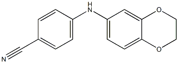 4-(2,3-dihydro-1,4-benzodioxin-6-ylamino)benzonitrile Struktur