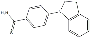 4-(2,3-dihydro-1H-indol-1-yl)benzene-1-carbothioamide Struktur