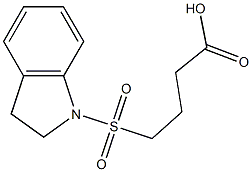 4-(2,3-dihydro-1H-indole-1-sulfonyl)butanoic acid Struktur