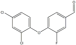 4-(2,4-dichlorophenoxy)-3-fluorobenzaldehyde Struktur