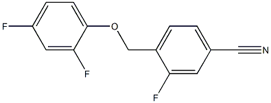 4-(2,4-difluorophenoxymethyl)-3-fluorobenzonitrile Struktur