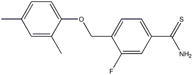 4-(2,4-dimethylphenoxymethyl)-3-fluorobenzene-1-carbothioamide Struktur