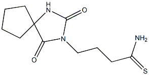 4-(2,4-dioxo-1,3-diazaspiro[4.4]non-3-yl)butanethioamide Struktur