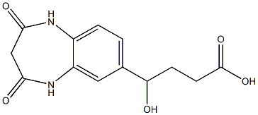 4-(2,4-dioxo-2,3,4,5-tetrahydro-1H-1,5-benzodiazepin-7-yl)-4-hydroxybutanoic acid Struktur