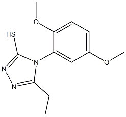 4-(2,5-dimethoxyphenyl)-5-ethyl-4H-1,2,4-triazole-3-thiol Struktur