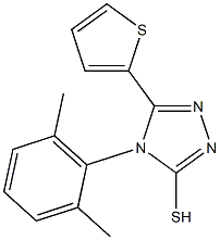 4-(2,6-dimethylphenyl)-5-(thiophen-2-yl)-4H-1,2,4-triazole-3-thiol Struktur