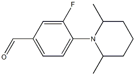 4-(2,6-dimethylpiperidin-1-yl)-3-fluorobenzaldehyde Struktur