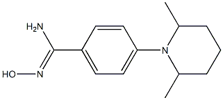 4-(2,6-dimethylpiperidin-1-yl)-N'-hydroxybenzene-1-carboximidamide Struktur