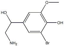 4-(2-amino-1-hydroxyethyl)-2-bromo-6-methoxyphenol Struktur