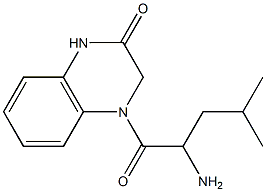 4-(2-amino-4-methylpentanoyl)-1,2,3,4-tetrahydroquinoxalin-2-one Struktur