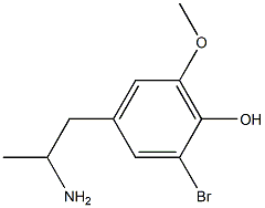 4-(2-aminopropyl)-2-bromo-6-methoxyphenol Struktur