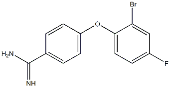 4-(2-bromo-4-fluorophenoxy)benzene-1-carboximidamide Struktur