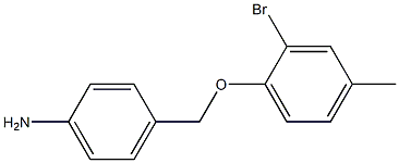 4-(2-bromo-4-methylphenoxymethyl)aniline Struktur