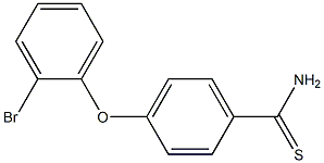 4-(2-bromophenoxy)benzene-1-carbothioamide Struktur