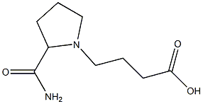 4-(2-carbamoylpyrrolidin-1-yl)butanoic acid Struktur