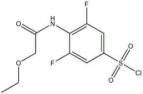 4-(2-ethoxyacetamido)-3,5-difluorobenzene-1-sulfonyl chloride Struktur