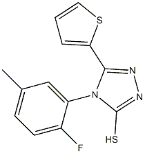 4-(2-fluoro-5-methylphenyl)-5-(thiophen-2-yl)-4H-1,2,4-triazole-3-thiol Struktur