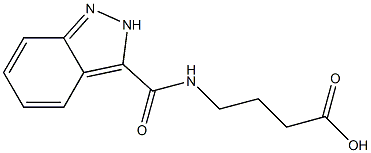 4-(2H-indazol-3-ylformamido)butanoic acid Struktur