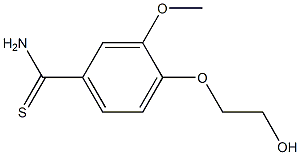 4-(2-hydroxyethoxy)-3-methoxybenzene-1-carbothioamide Struktur