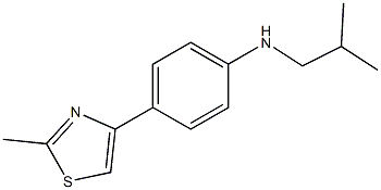 4-(2-methyl-1,3-thiazol-4-yl)-N-(2-methylpropyl)aniline Struktur