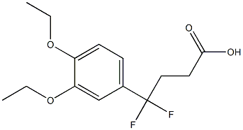 4-(3,4-diethoxyphenyl)-4,4-difluorobutanoic acid Struktur