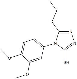 4-(3,4-dimethoxyphenyl)-5-propyl-4H-1,2,4-triazole-3-thiol Struktur