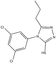 4-(3,5-dichlorophenyl)-5-propyl-4H-1,2,4-triazole-3-thiol Struktur