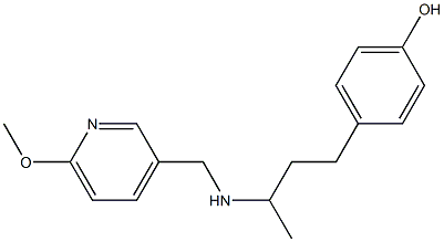 4-(3-{[(6-methoxypyridin-3-yl)methyl]amino}butyl)phenol Struktur