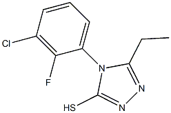 4-(3-chloro-2-fluorophenyl)-5-ethyl-4H-1,2,4-triazole-3-thiol Struktur